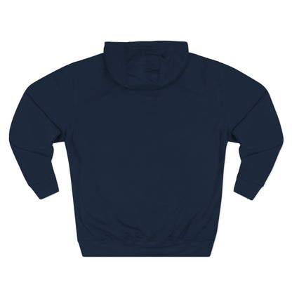 Minimal Sun & Moon Hoodie — Small Chest Graphic Fleece Pullover