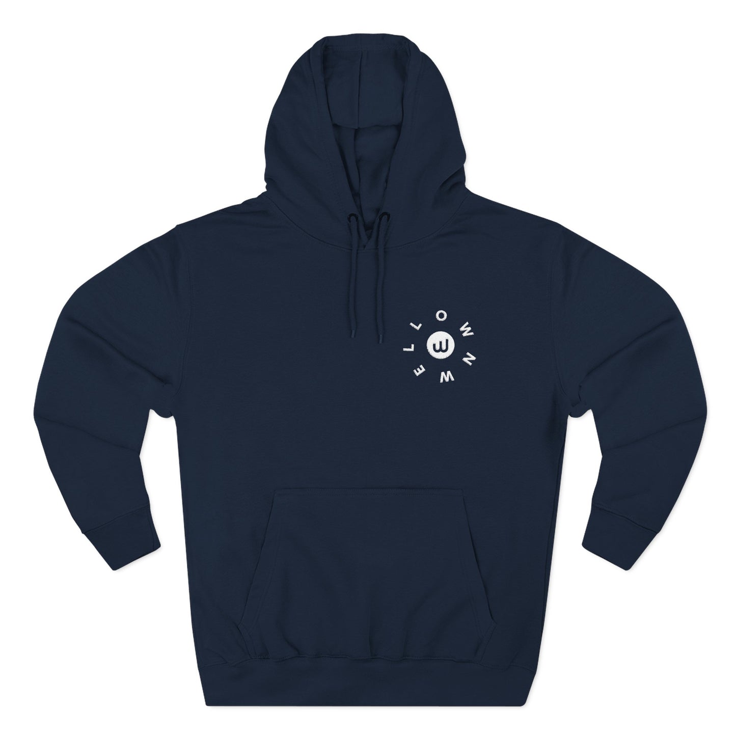 Minimal Sun & Moon Hoodie — Small Chest Graphic Fleece Pullover